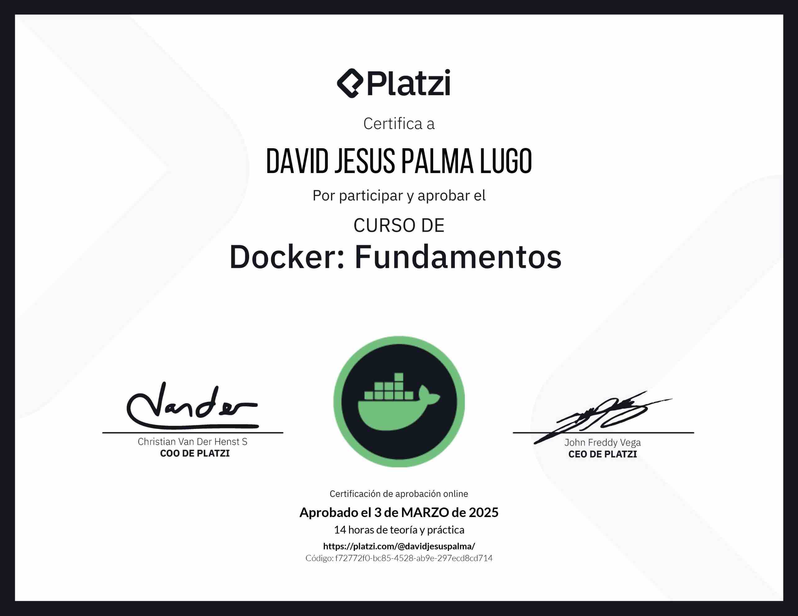 Certificado Docker Fundamentos
